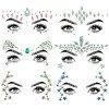 SHINEYES autocollants pour le visage et le visage de rave avec strass pour le visage et le corps 8 Pcs No.05 