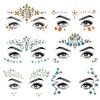 SHINEYES autocollants pour le visage et le visage de rave avec strass pour le visage et le corps 8 Pcs No.05 