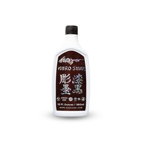 Kuro Sumi Black Outlining Lining Tattoo Ink 12oz Bottle by Kuro Sumi Tatouage