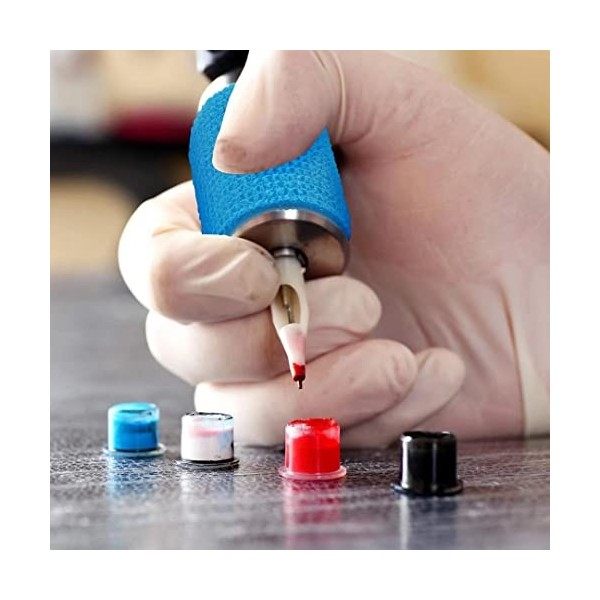 Lot de 6 rouleaux de ruban adhésif auto-cohésif jetable pour machine à tatouer 5,1 cm, 6 couleurs Tatouage