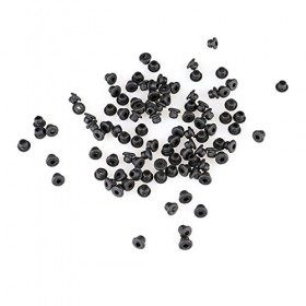 Sourcingmap Lot de 100 aiguilles en caoutchouc pour machine à tatouer Noir