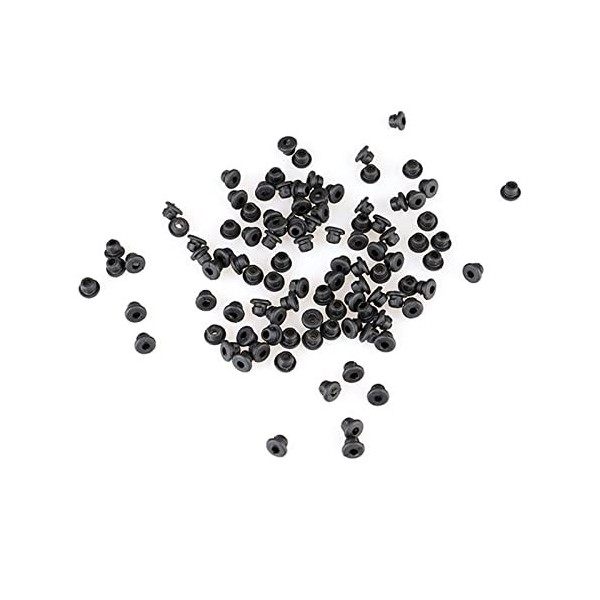Sourcingmap Lot de 100 aiguilles en caoutchouc pour machine à tatouer Noir Tatouage