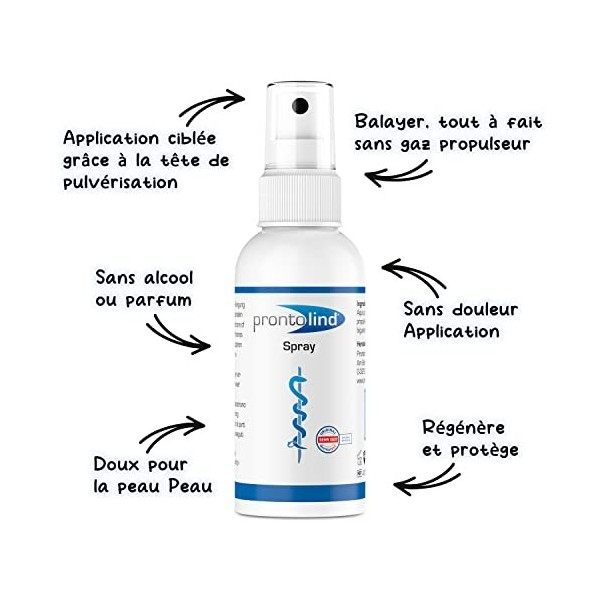 Prontolind Spray 75ml - Pour le nettoyage et lentretien des piercings, tunnels, plugs et modifications corporelles - Recomma ...