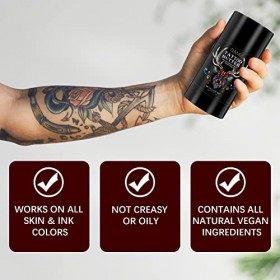 Crème Tattoo, Baume Tatouage Soin pour Avant, Pendant & Après Tatouage, Naturelle Crème Cicatrisante pour Tatouages Anciens N