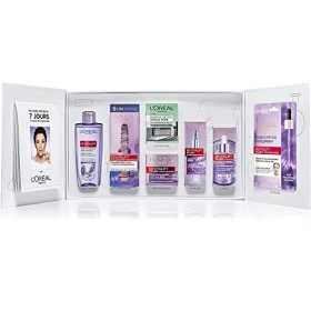 LOréal Paris - Coffret Cadeau Détox Anti-Rides - Routine 7 Produits Anti-Âge Soin & Toilette du Visage - Enrichie en Acide H ...