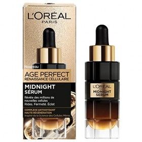 LOréal Paris - Midnight Sérum Visage Anti-Âge - Soin Anti-Rides, Éclat et Fermeté - Au Complexe Antioxydant Protecteur - Pou ...