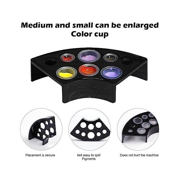 NOKDAL Lot de 300 Cup Tatouage Cup Tattoo Ink Caps avec 3 Supports de Tasses Godet Encre Tattoo Plastique Capsule Encre Tatou