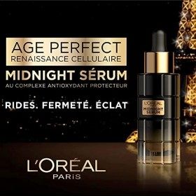 LOréal Paris - Midnight Sérum Visage Anti-Âge - Soin Anti-Rides, Éclat et Fermeté - Au Complexe Antioxydant Protecteur - Pou ...