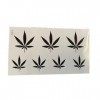 Fat-catz-copy-catz 1 feuille unisexe Weed Ganja Marijuana Cannabis Tatouages temporaires pour le visage et le corps Tatouage