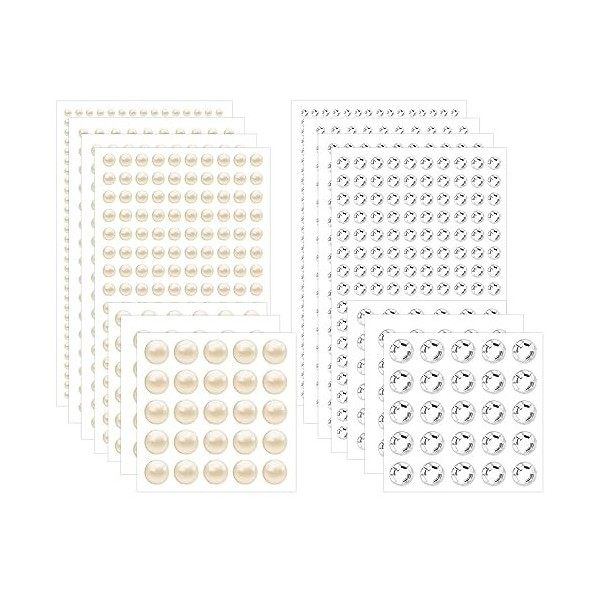 2032pcs Autocollants Bijoux, Diamant Visage Maquillage Strass Autocollants Adhésif Gemmes Visage Strass pour Maquillage pour 