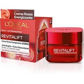 LOréal Paris - soin crème de jour pour visage énergie anti-rides Revitalift, formule extra raffermissante enrichie avec gins