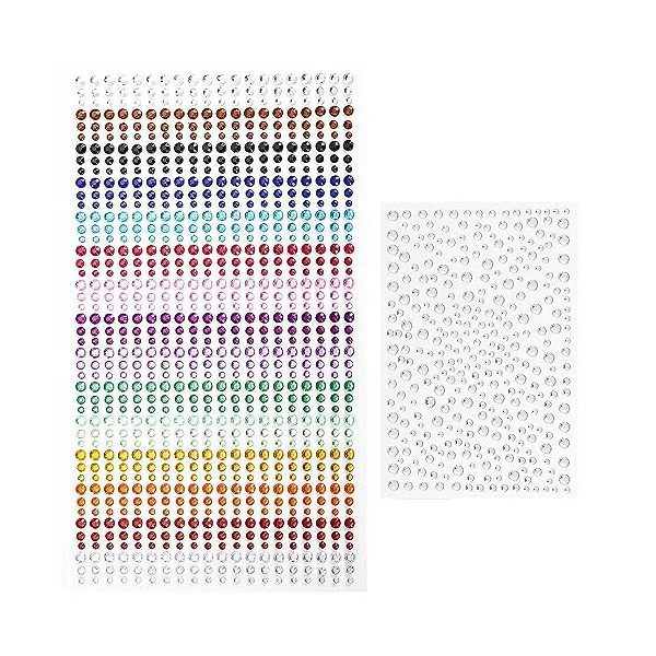 1223pcs pierres précieuses pour le visage, pierres précieuses pour le visage coller sur lautocollant de strass de diamants d