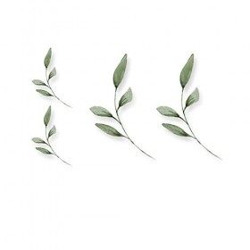 6 pcs Tatouage Ephemere Feuilles Branche De Tatouage Temporaire Branche DOlivier Simple Autocollant Petit Motif Frais Tatouage