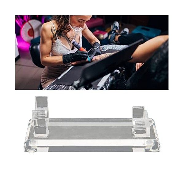 Support de Pistolet de Tatouage Transparent, Présentoir de Support de Machine de Stylo de Tatouage en Plastique pour les Prod