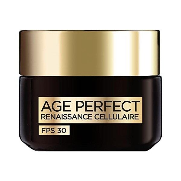 L’Oréal Paris – Crème de Jour FPS 30 Age Perfect Renaissance Cellulaire – Soin Revitalisant Rides, Fermeté & Vitalité – Au Co