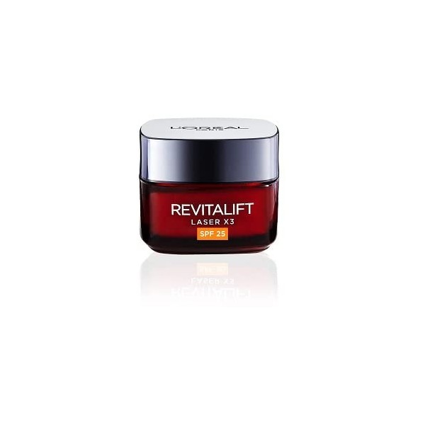 LOreal Paris Crème hydratante pour le visage Revitalift au laser avec FPS 20, crème de jour anti-âge SPY avancée avec rétino ...