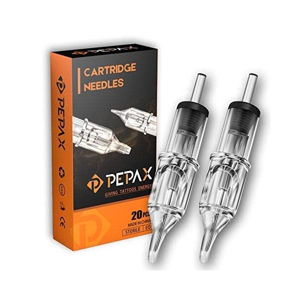 Aiguilles pour Cartouches de Tatouage - PEPAX 20 pièces 1209M1 Cartridges