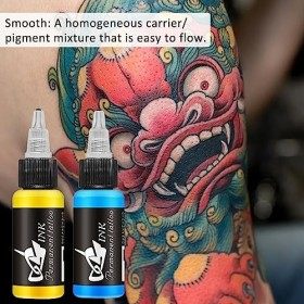 SNDE Kit dencre de tatouage 14 couleurs primaires 30 ml/bouteille pour tatoueurs professionnels et débutants