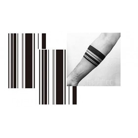 Lot de 2 bracelets de tatouage pour homme - Tatouage du bras - Faux tatouage 59P - 2 feuilles