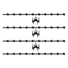 5 pcs Tatouage Ephemere Tatouage Temporaire Dessiné À La Main Noeud Noir Et Blanc Cheville Tatouage Temporaire