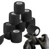 Ruban adhésif de tatouage - Rayyl 24PCS Black Tattoo Grip Tape Ruban adhésif auto-adhésif élastique Rouleau de bandage pour m