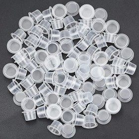 100pcs Cup Tatouage Caps Encre Tattoo Godet Tatouage Tasses Dencre de Tatouage pour Tatouages Maquillage Nail Art Tatouage