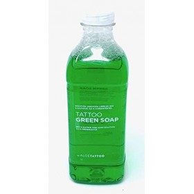 Aloès Vert 1L - Vert Savon - Tatouage Essuyer/Nettoyer - Inkgrafix® Allemagne - Studio Professionnel IG03546 Tatouage