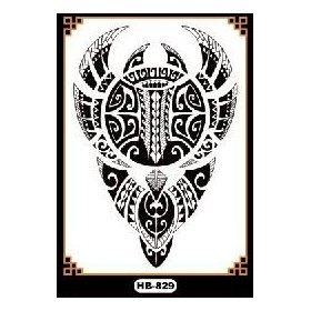 TATOUAGES TRIBAL MAORI POLYNESIEN ET MARQUISIEN NOIR EPHEMERE TEMPORAIRE LOT DE 6 PLANCHES + 1 PLANCHE EN PLUS EN CADEAU.