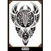 TATOUAGES TRIBAL MAORI POLYNESIEN ET MARQUISIEN NOIR EPHEMERE TEMPORAIRE LOT DE 6 PLANCHES + 1 PLANCHE EN PLUS EN CADEAU. Tat...
