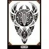 TATOUAGES TRIBAL MAORI POLYNESIEN ET MARQUISIEN NOIR EPHEMERE TEMPORAIRE LOT DE 6 PLANCHES + 1 PLANCHE EN PLUS EN CADEAU.