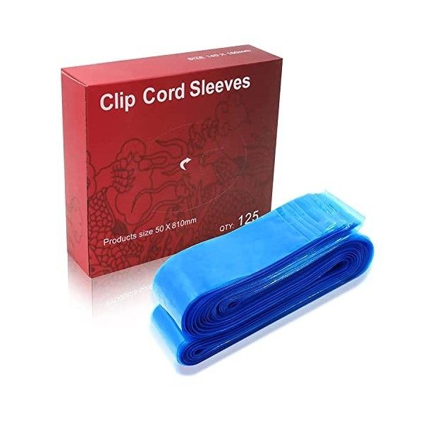 Tattoo Clip Cord Sleeves - SOTICA 125pcs Tattoo Clip Cord Bag, Tattoo Clip Cord Covers pour Accessoires de Tatouage et Produi