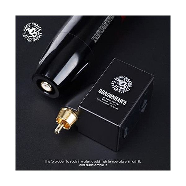 Dragonhawk B1 Wireless Tattoo Battery Tattoo Power Supply Rechargeable USB RCA Connection for Tattoo Maschine Pen RCA wirele