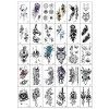 luoshaPUCY Tatouage Ephemere 30 Feuilles Tatouages Temporaires Autocollants Bras Poignet Body Tattoo Sticker Tatouages éphé