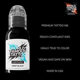 World Famous Tattoo Ink - Encre de tatouage professionnelle végétalienne – Noir profond Sticazzi 113,4 g Tatouage