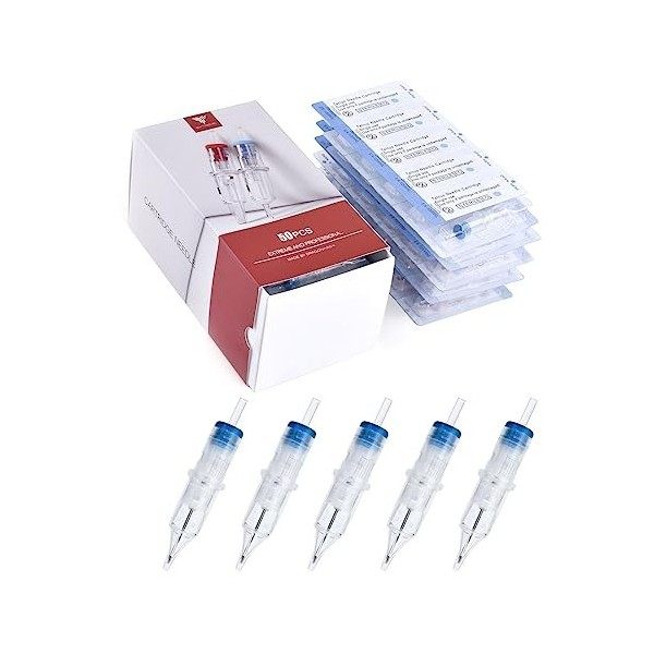 Extreme Tattoo Mast Tattoo Cartridges Needles 50pcs Round Shader Mixed 3RS 5RS 7RS 9RS 11RS Size for Machine Kit Supply EVO-