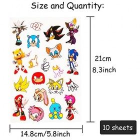 JAHEMU Tatouages Temporaires Enfants Fête Anniversaire Décoration Tatouage Éphémère Animaux Autocollants Tattoo Stickers pour