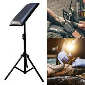 DERMAPOINT® Tattoo Accoudoir Repose-Jambes Réglable Heavy Duty Fer Tatouage Appuie-bras Black Tatouage