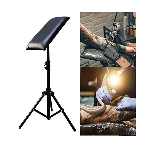 DERMAPOINT® Tattoo Accoudoir Repose-Jambes Réglable Heavy Duty Fer Tatouage Appuie-bras Black Tatouage