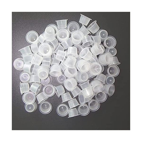 Encre de Tatouage Capuchon Tasse,100 pcs Tasses dencre de Tatouage Coupes Tatouage Tattoo Fournitures Tattoo Ink Cup Caps Ta