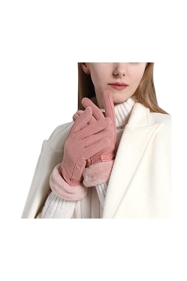 Gant Femme Hiver Chaud Gants Tactile Smartphone Moufle Adulte Polai