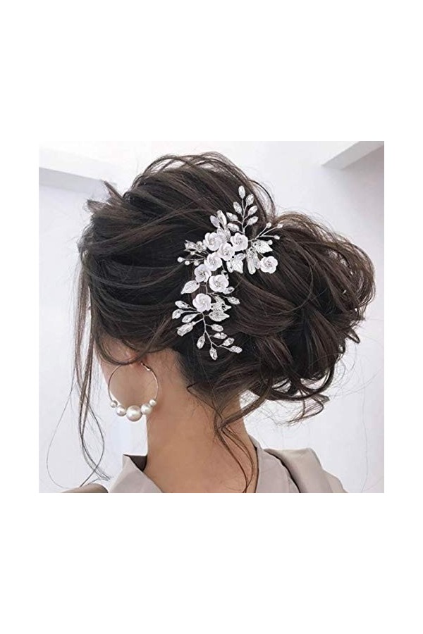 Unicra accessoires de cheveux de mariage femme broche cheveux stras