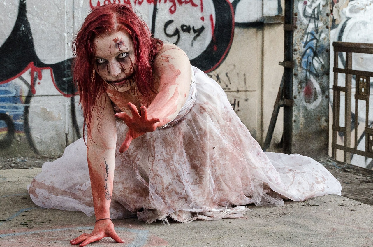 make-up als een zombie