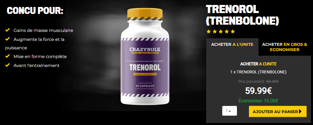 Trenorol devient TREN-MAX : Complément SARMs Musculation, augmentation de la masse musculaire, amélioration du temps de récupération et renforcement global