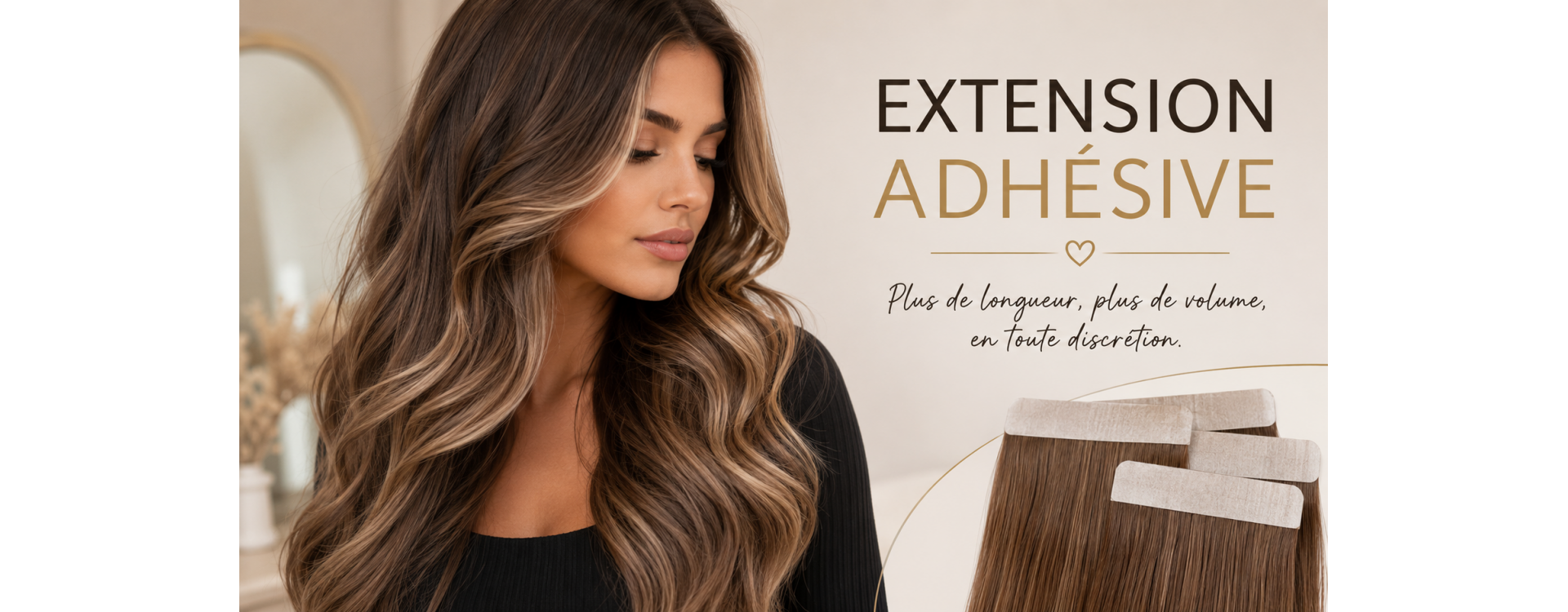 Extension Adhésive : La Solution Moderne pour des Cheveux Longs et Volumineux