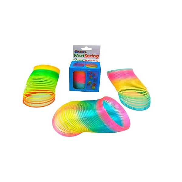 alldoro Flexi Rainbow Spring, diamètre env. 7,4 cm-Couleurs Jouet Magique Enfants à partir de 3 Ans, 60336, Spirale Arc-en-Ci