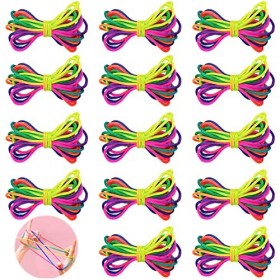 Scettar Lot de 14 jeux de doigts - 160 cm de long - Arc-en-ciel - Corde - Pour enfants - Avec instructions français non gara