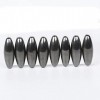 DADADA Lot de 8 boules magnétiques ovales noires de 37 mm en hématite - Œuf de serpent ellipsoïde magnétique