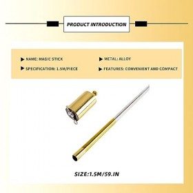 EULAPGOE Baguette de poche, Bâton Extensible Exposant Des Tours De Magie De Scène De Métal Prop Extensible De Tricotage Bâton
