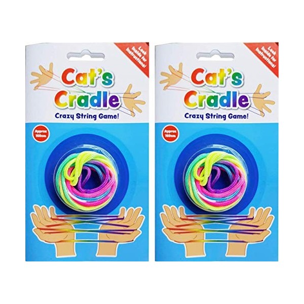 CRADLERZ PMS - Ficelle Magique Cats Cradles,, String Art Fluo Multicolore x2 