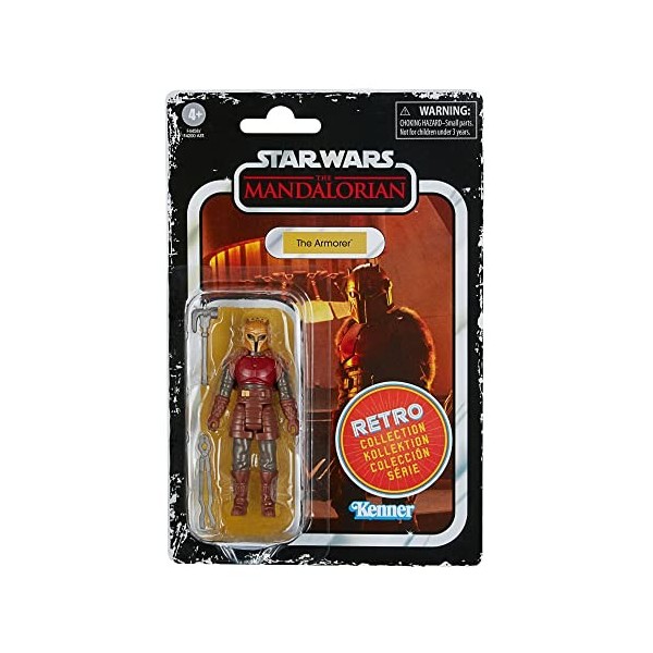 Star Wars Hasbro Retro Collection The Armorer Toy 9.5-cm-Scale The Mandalorian Collectible Action Figure, Toys for Kids Ages 